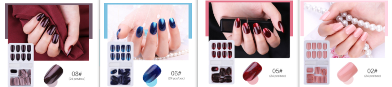 Instant Glamour: 24pcs Reusable Stick-On-Nails for Effortless and Dazzling Nail Art Tips