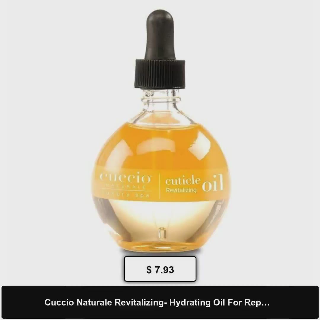 Cuccio Naturale Revitalizing- Hydrating Oil For Repaired Cuticles Overnight - Remedy For Damaged Skin And Thin Nails - Paraben /Cruelty-Free Formula - Milk And Honey - 2.5 Oz by@Vidoo