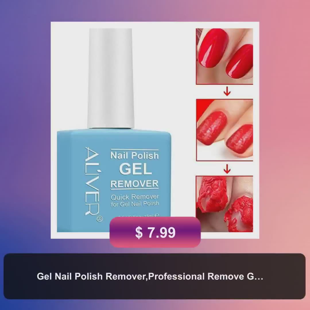 Gel Nail Polish Remover,Professional Remove Gel Nail Polish,No Need For Foil,Quick & Easy Polish Remover In 2-3 Minutes,No Need Soaking Or Wrapping,-15ml (1Pack)… by@Vidoo