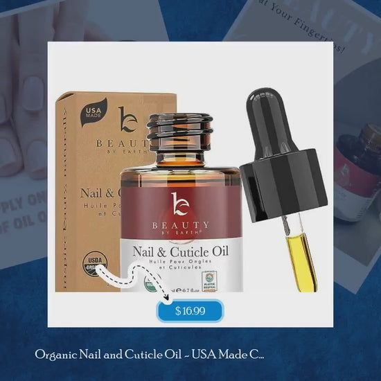Organic Nail and Cuticle Oil - USA Made Cuticle Oil for Nails - Nail Oil Treatment for Damaged Nails - Cuticle Repair - Jojoba Oil for Nails, Nail Care, Nail Oil Cuticle - Cuticle Oil Pen for Nails by@Vidoo