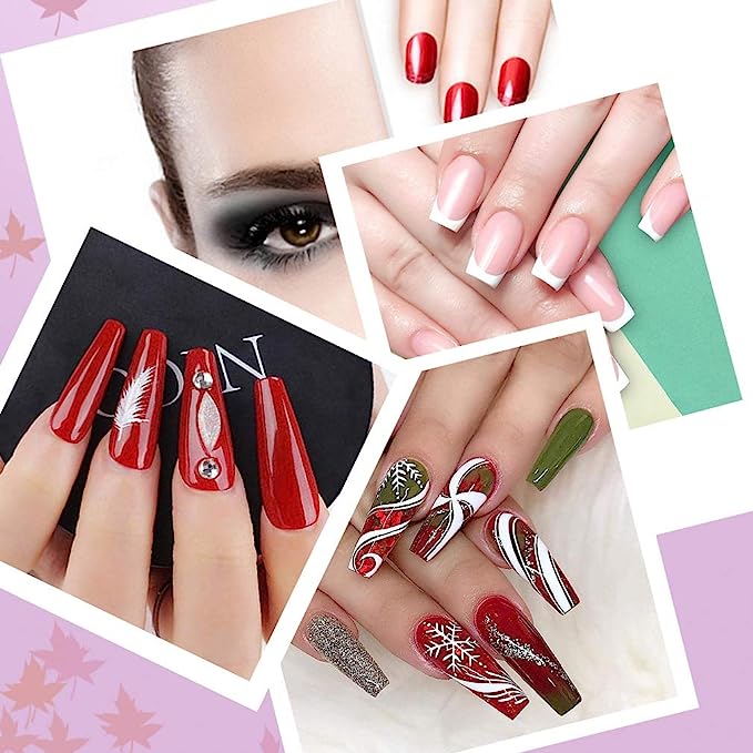 200Pcs Long Nail Forms for Acrylic Nails, Thick Nail Art Tips Extension Forms, Durable Acrylic Nail Paper Forms for Gel Nail, Nail Former Stickers with Numbers Marked