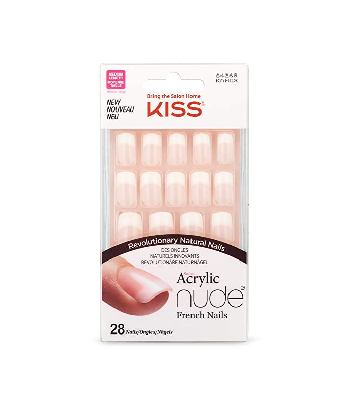 Kiss Salon Acrylic Nude Nails, KAN03, 28 Count