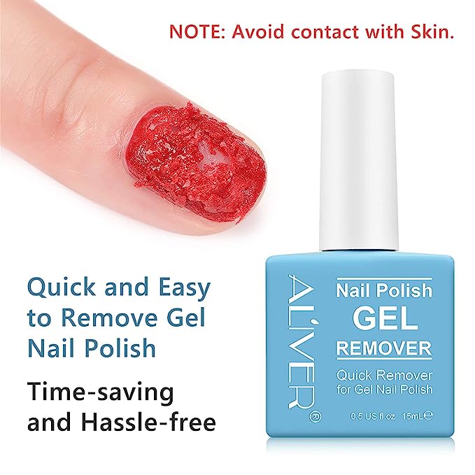 Gel Nail Polish Remover,Professional Remove Gel Nail Polish,No Need For Foil,Quick & Easy Polish Remover In 2-3 Minutes,No Need Soaking Or Wrapping,-15ml (1Pack)…